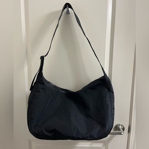 Baggu Large Nylon Crescent Bag Black NWT